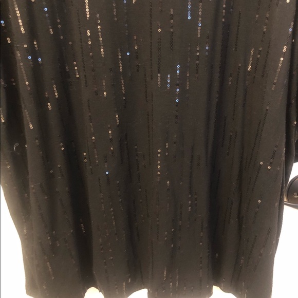 Catherine’s Black top with Sequence. Size 1X - Picture 2 of 6